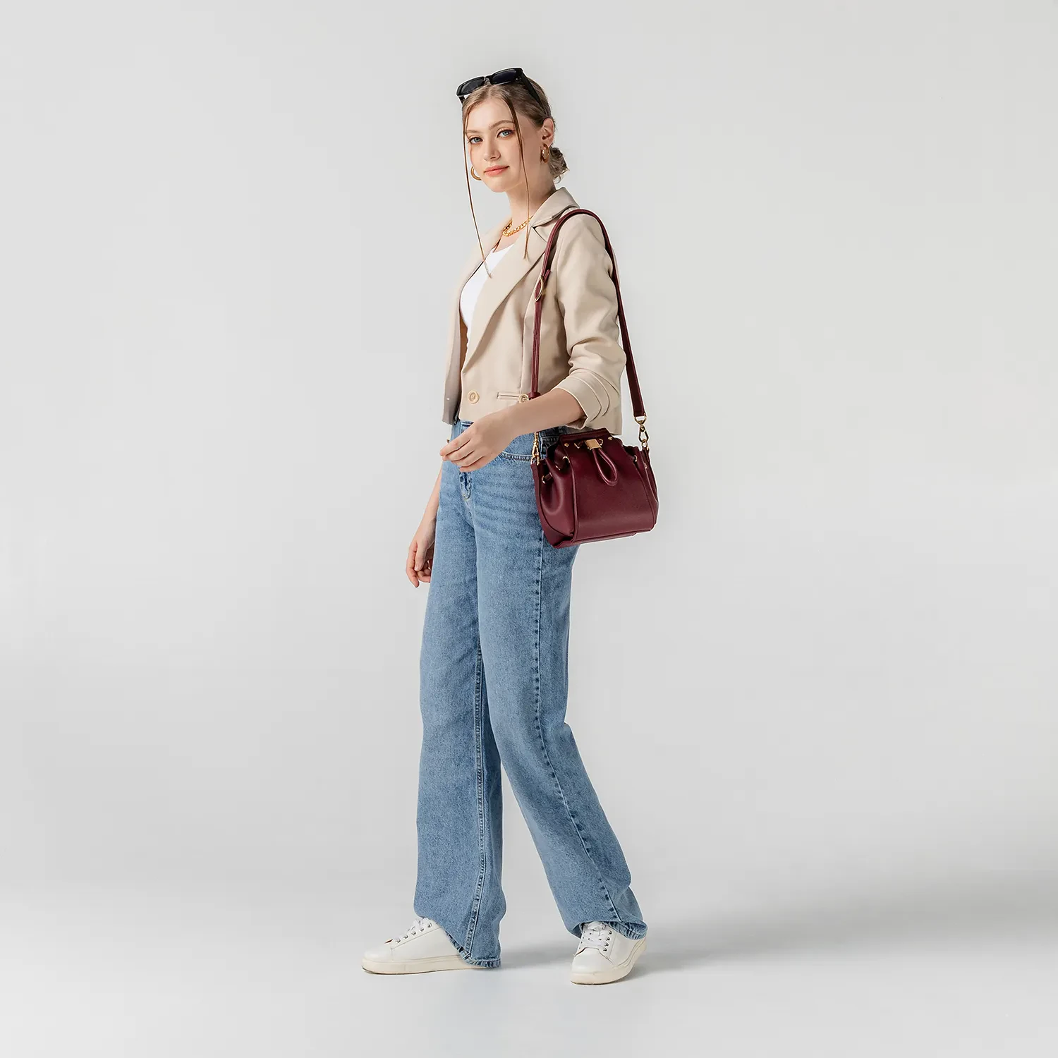 ESBUCKET MINI BUCKET BAG - BLOOD RED